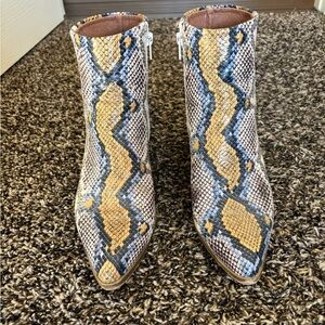 Madden Girl Snakeskin Pattern Ankle Boots